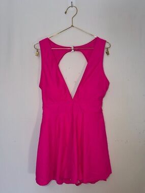 V-Neck Bathing Suit Ladies L with Cute Skirting 👙